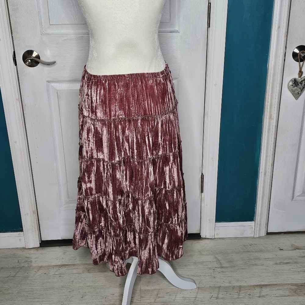 Vintage Mauve/Blush Velvet Skirt